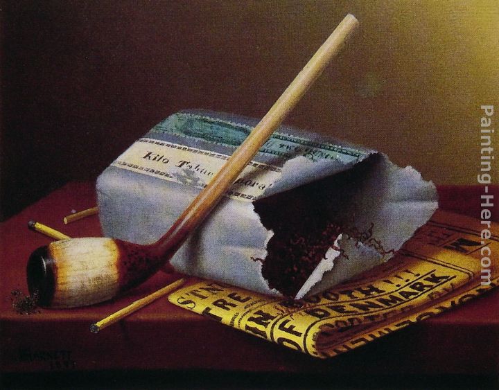 A Smoke Backstage painting - William Michael Harnett A Smoke Backstage art painting